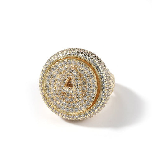 Custom Letter Spinning Initial Ring