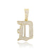 VVS Jewelry Old English Initial Pendant Necklace