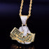 Dollar on hand Pendant Necklace