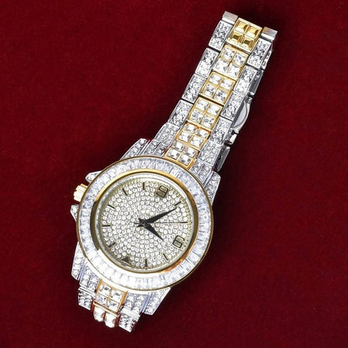 Iced Out Blizzard Baguette Watch