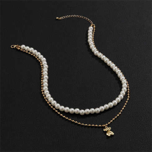 Double Layered Pearl Necklace