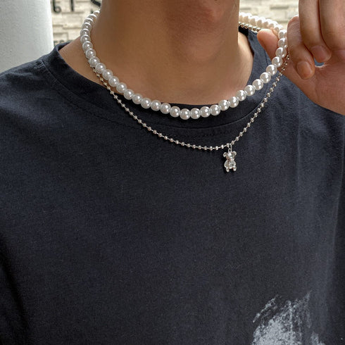 Double Layered Pearl Necklace