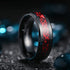 Dragon 8mm Black Red Celtic Dragon Tungsten Carbide