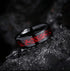 Dragon 8mm Black Red Celtic Dragon Tungsten Carbide