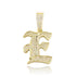 VVS Jewelry Old English Initial Pendant Necklace
