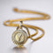Circle Gold Initial Pendant Chain
