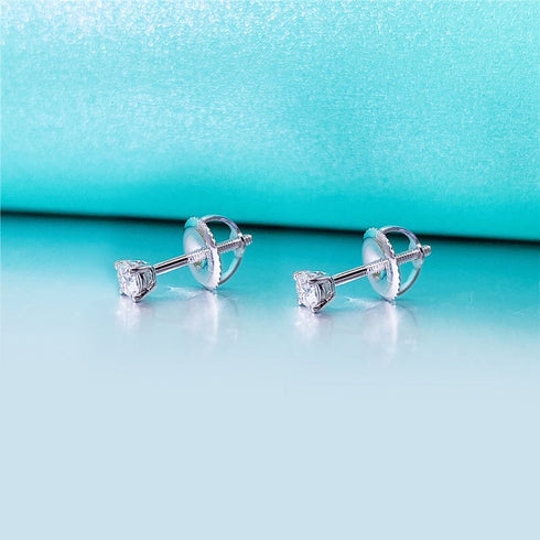 10k Solid Gold Moissanite Earrings