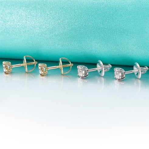 10k Solid Gold Moissanite Earrings