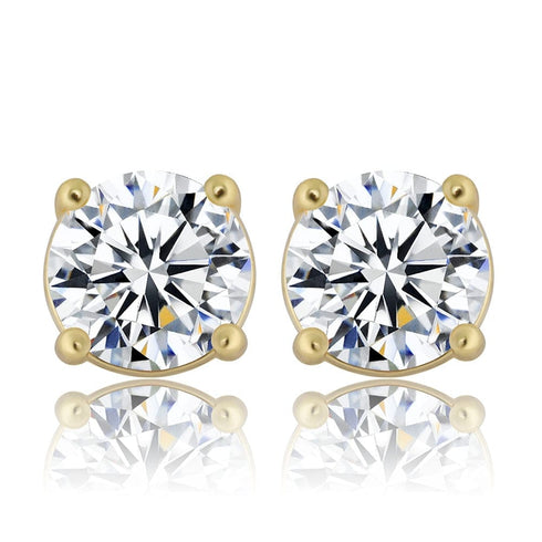925 Sterling Silver 0.1-0.5 VVS Carat Moissanite Stud Earrings