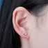 925 Sterling Silver 0.1-0.5 VVS Carat Moissanite Stud Earrings