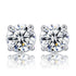 925 Sterling Silver 0.1-0.5 VVS Carat Moissanite Stud Earrings