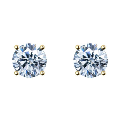 10k Solid Gold Moissanite Earrings
