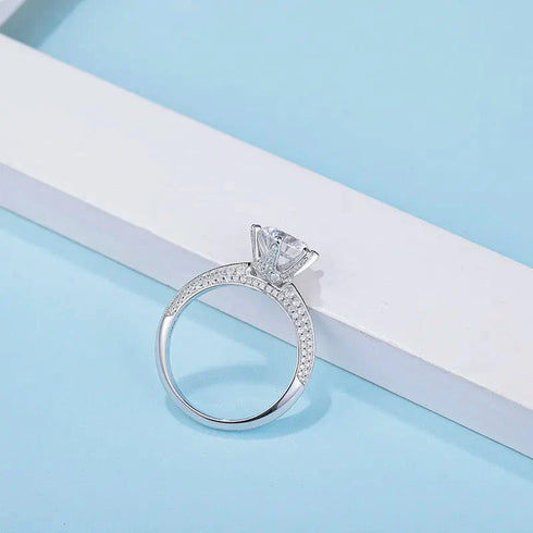 2CT Moissanite 925 Sterling Silver Ring