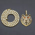 Drizzy Tiger Tennis plus Cuban Choker Set