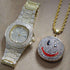Iced Smiley Pendant + Watch Gift Set