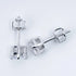 Floating Heart 925 Sterling Silver Moissanite Stud Earrings