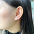 Floating Heart 925 Sterling Silver Moissanite Stud Earrings