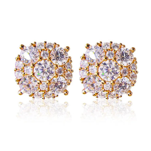 Flower Cluster 925 Sterling Silver Moissanite Earrings