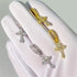 Flower Cross 925 Silver Moissanite Earrings