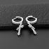 Flower Cross 925 Silver Moissanite Earrings