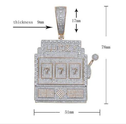 Full Iced 777 Pendant Chain