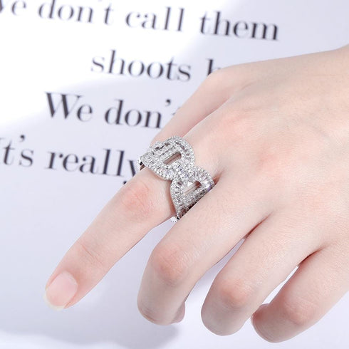 Fully Blinged Out Miami Cuban Ring
