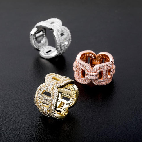 Fully Blinged Out Miami Cuban Ring