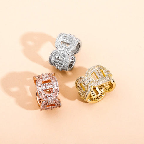 Fully Blinged Out Miami Cuban Ring