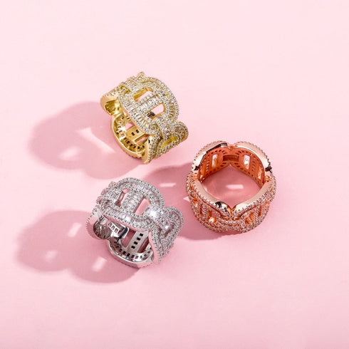 Fully Blinged Out Miami Cuban Ring