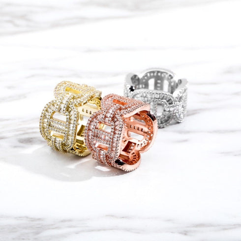 Fully Blinged Out Miami Cuban Ring
