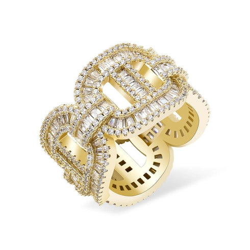 Fully Blinged Out Miami Cuban Ring