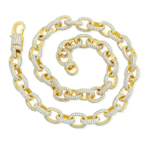 Fully Iced 15MM Icy Rolo Chain