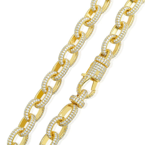 Fully Iced 15MM Icy Rolo Chain