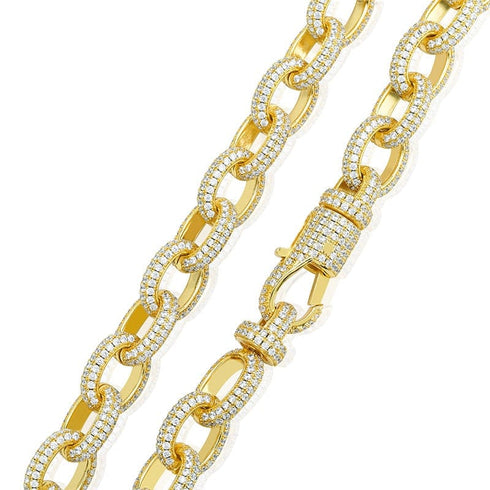 Fully Iced 15MM Icy Rolo Chain