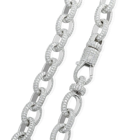 Fully Iced 15MM Icy Rolo Chain