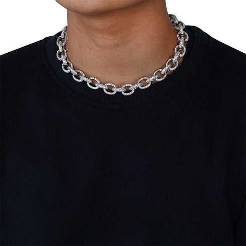 Fully Iced 15MM Icy Rolo Chain