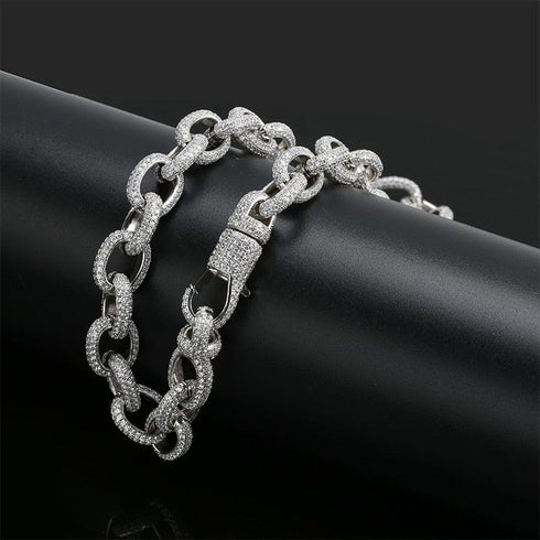 Fully Iced 15MM Icy Rolo Chain