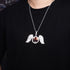 Fully Iced Angel Wings Custom Photo Chain