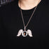 Fully Iced Angel Wings Custom Photo Chain