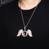 Fully Iced Angel Wings Custom Photo Chain