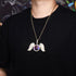 Fully Iced Angel Wings Custom Photo Chain