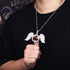 Fully Iced Angel Wings Custom Photo Chain