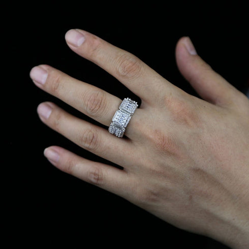Fully Iced Baguette Rings