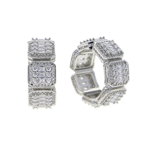 Fully Iced Baguette Rings