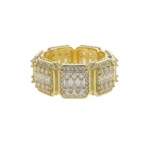 Fully Iced Baguette Rings