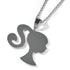 Fully Iced Barbie Pendant Necklace