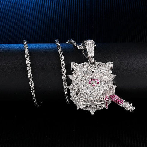 Fully Iced Bully Cuban Chain and Watch + FREE Cuban Bracelet