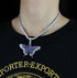 Fully Iced Butterfly Pendant Tennis Chain