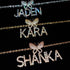 Fully Iced Custom Butterfly Name Chain