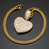 Fully Iced Custom Heart Baguette Photo Pendant Necklace